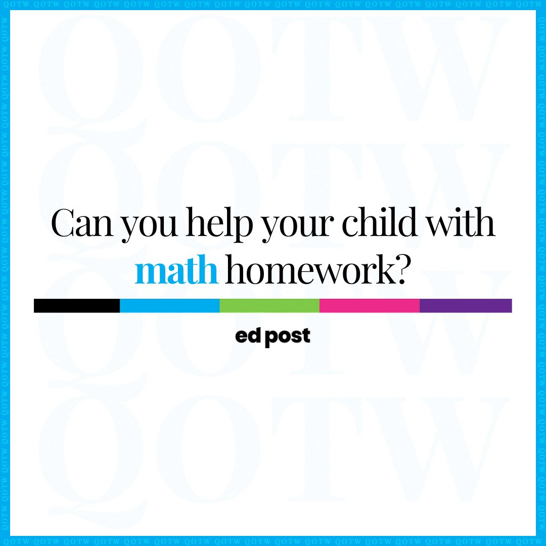 edu_post's tweet image. Can you help your child with math homework? #mathanxiety