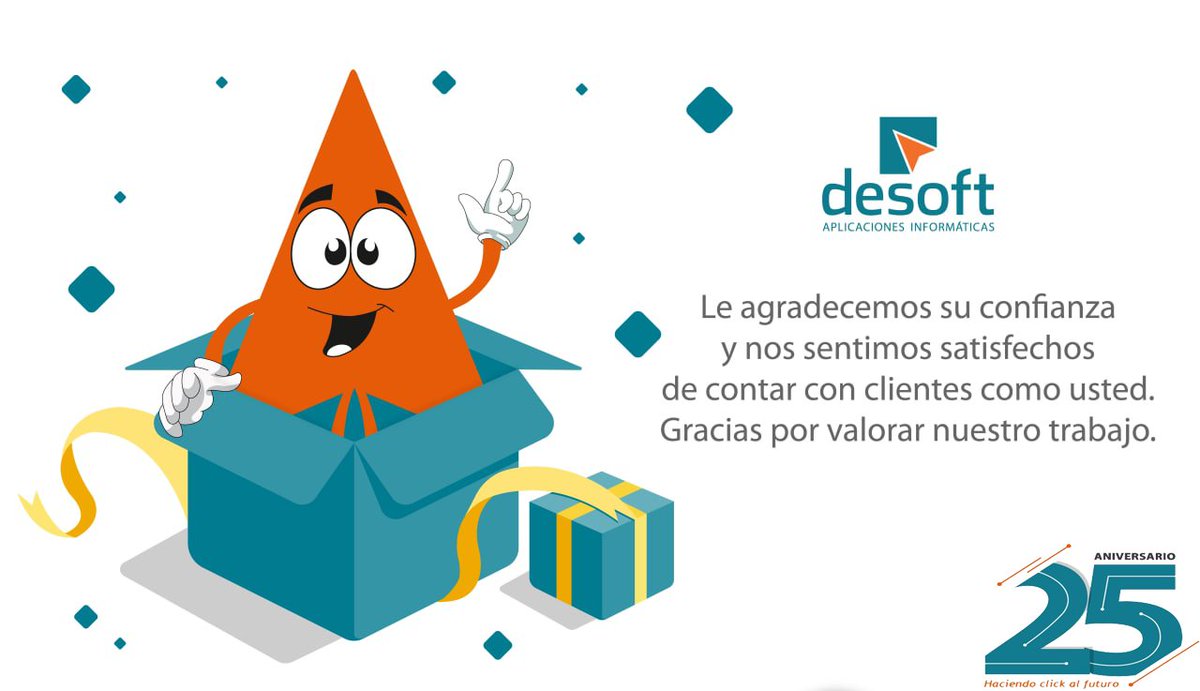 ServiSoft_SURL's tweet photo. Hoy queremos agradecer 🤗a todos los Clientes de Desoft Guantánamo por elegirnos para informatizar 👩💻👨💻🧑💻las áreas claves de su entidad🏢.
#SomosDesoft
#DesoftAniversario25
#DesoftInformatiza https://t.co/VbtDaavemZ