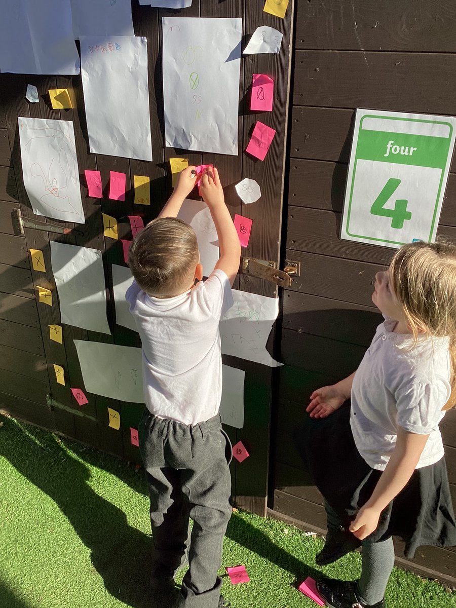 Eastfield_Acad's tweet photo. The power of the @GregBottrill #messagecentre. The theatre would only magically create their new outfits if the door was given magic from the magic symbols! #markmaking #engaged #wanttowrite #writers #powerofplay @EYFSDRET1 @DRETnews https://t.co/mRTA4ShXJC