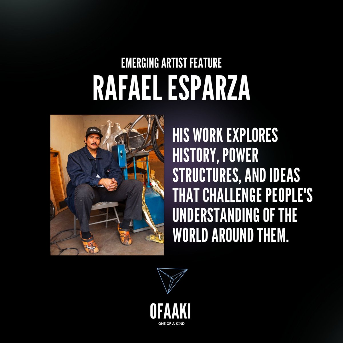 Ofaaki_Art's tweet photo. Experience the powerful and thought-provoking works of multidisciplinary artist, Rafa Esparza. Exploring themes of personal experiences, history, and the effects of colonization, his performances, installations, and paintings will leave you moved.
#OFAAKI https://t.co/FsrHzhPxNk