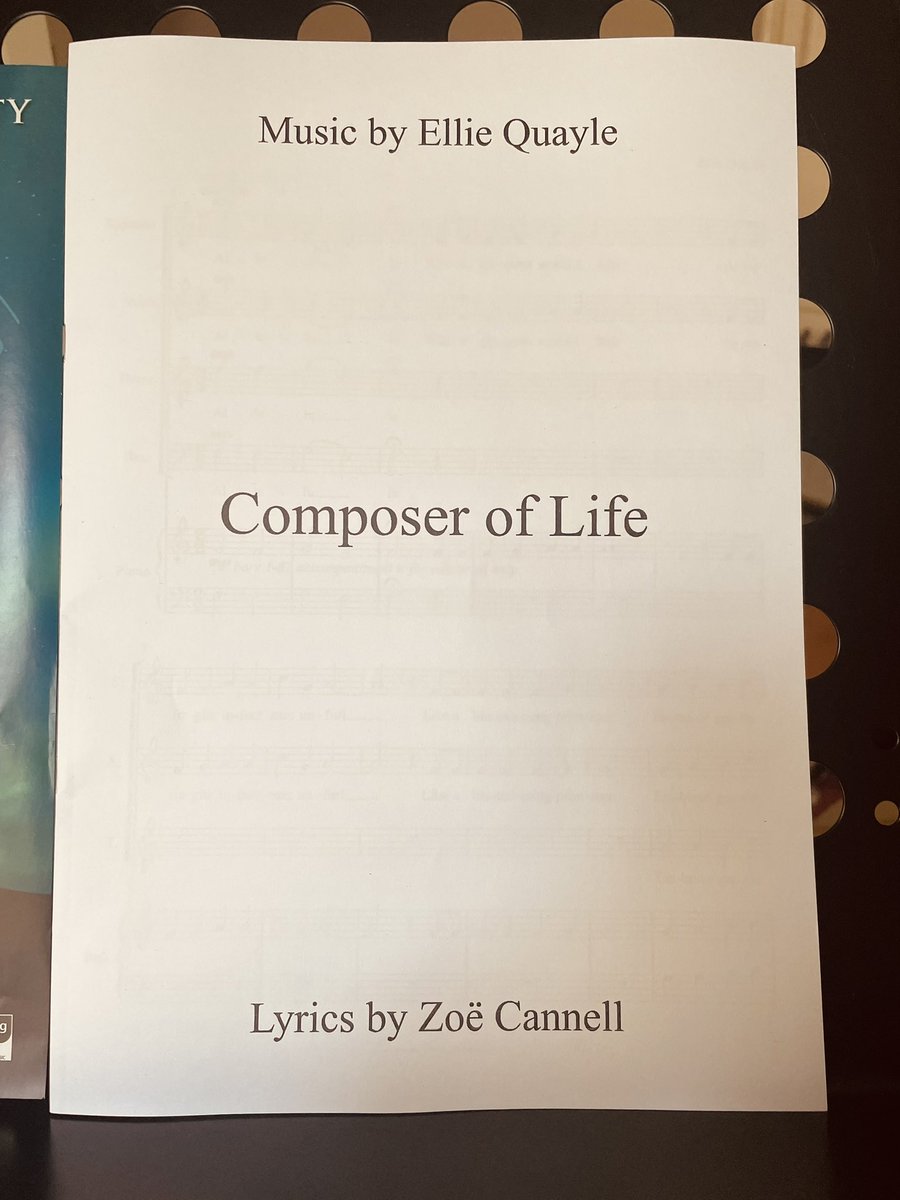 We have been practising parts of our new choral work since September, but today is the first day we have the complete score for rehearsal tonight.  It looks great and we can’t wait for you to hear its world premiere!
