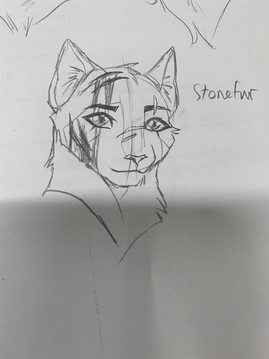 BlongToSumwhere's tweet photo. I imagined the way he smiled at Storm and Feather before he die..😭😭😭
#warriorcats #stonefur https://t.co/lFjA6NStl6