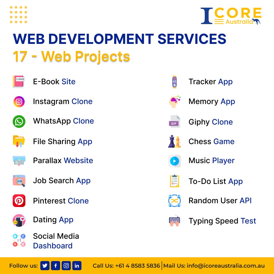 AustraliaCore's tweet photo. 🥳 Introducing our new #web #development #services! We at #ICoreAustralia are delighted to #offer a wide range of custom #software #development solutions.
👉 Please visit our website: https://t.co/C8uIvWhDAB | +61 4 8583 5836 | info@icoreaustralia.com.au https://t.co/vWJGia1lk0