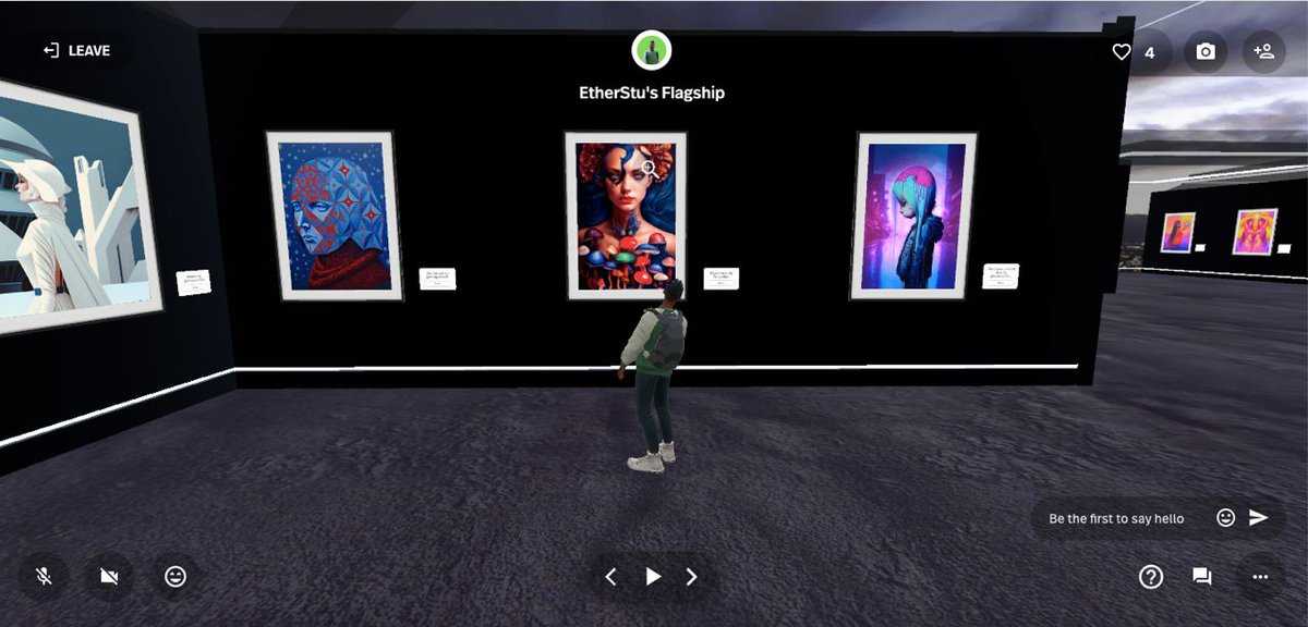 GM everyone!

Pop up and Check out this amazing gallery exhibition created and curated by @EtherStu (one of my art pieces there too😉) 

#NFTs
#art
#exhibition 

spatial.io/s/EtherStus-Fl…