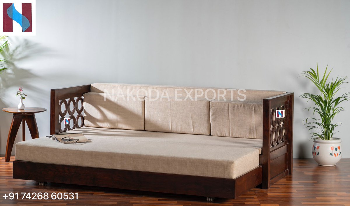 A home is a place where you can be comfortable. 

Wooden sofa cum bed - #sofabed 
.
. 

#nakodaexports
.
.
#nakodaexportsjodhpur #handicraftmanufacturing  #vintage #furniture #eclectichome #accentdecor #handtohome 
#luxurydecor #homedecor  #sofasetdesignUnique #sofabedinthebox