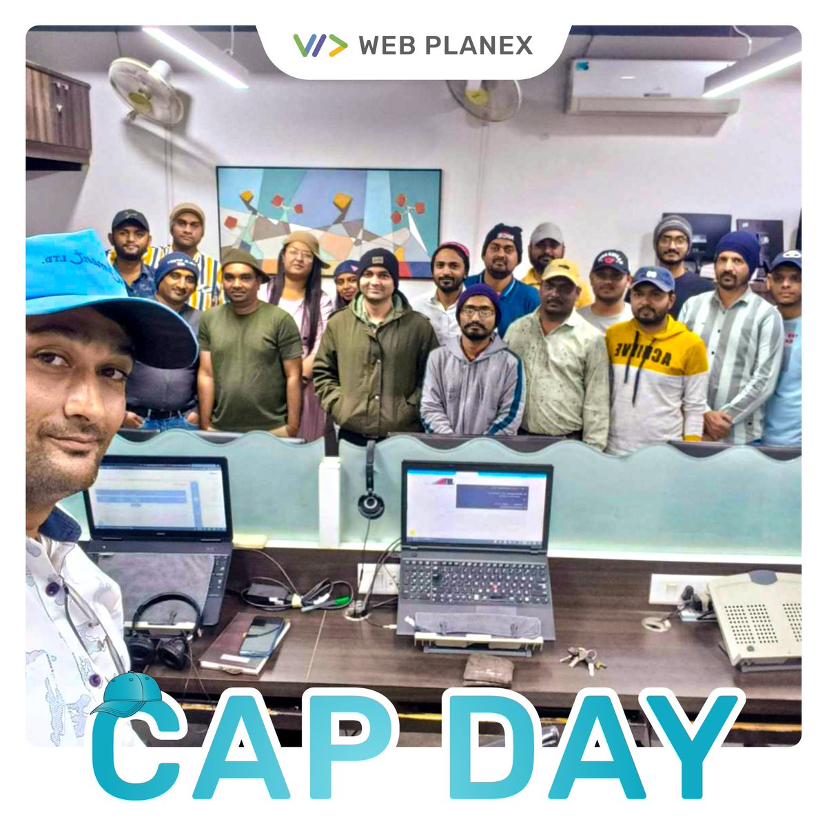webplanex's tweet photo. Cap Day Celebration 🥳🥳
From Simple to stylish you just need a hat to Travel the distance. Happy Cap Day
Join us for a day of fun and games at our #CapDay celebration.
#daysofweek #capday #celebration #celebratecapday #teamboinding #celebrationtogether #capday2023 #webplanex https://t.co/Sos2NR0G9T