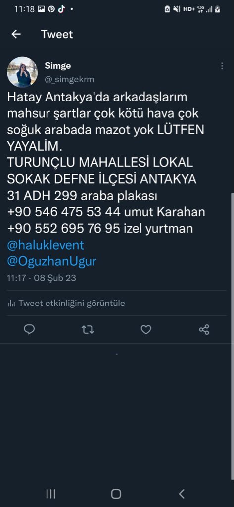 smilenigar's tweet photo. @haluklevent Abii acil çok aciiil abi bir şeyler yapın #deprem #hatay #antakya https://t.co/P3DTQIX8Nv