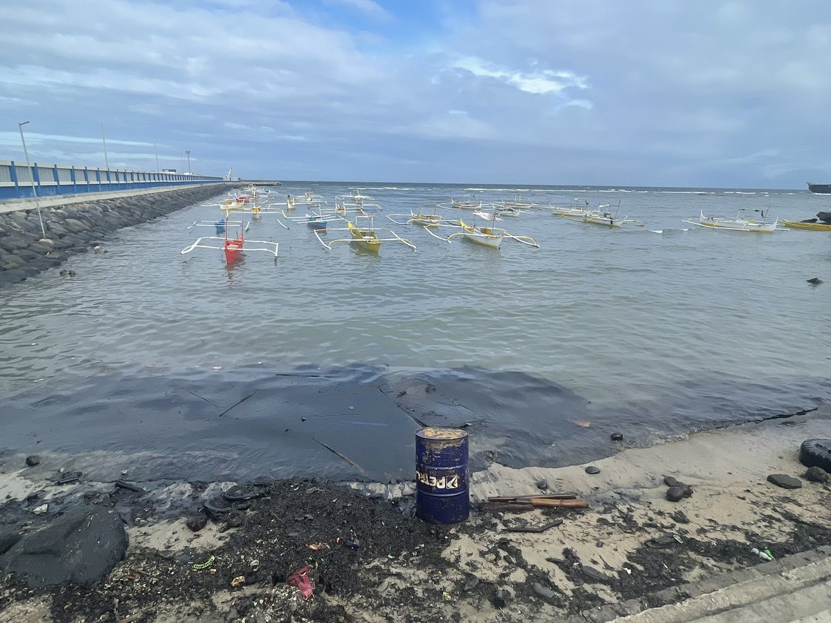 More than 300 square meters are affected by the oil spill in Brgy