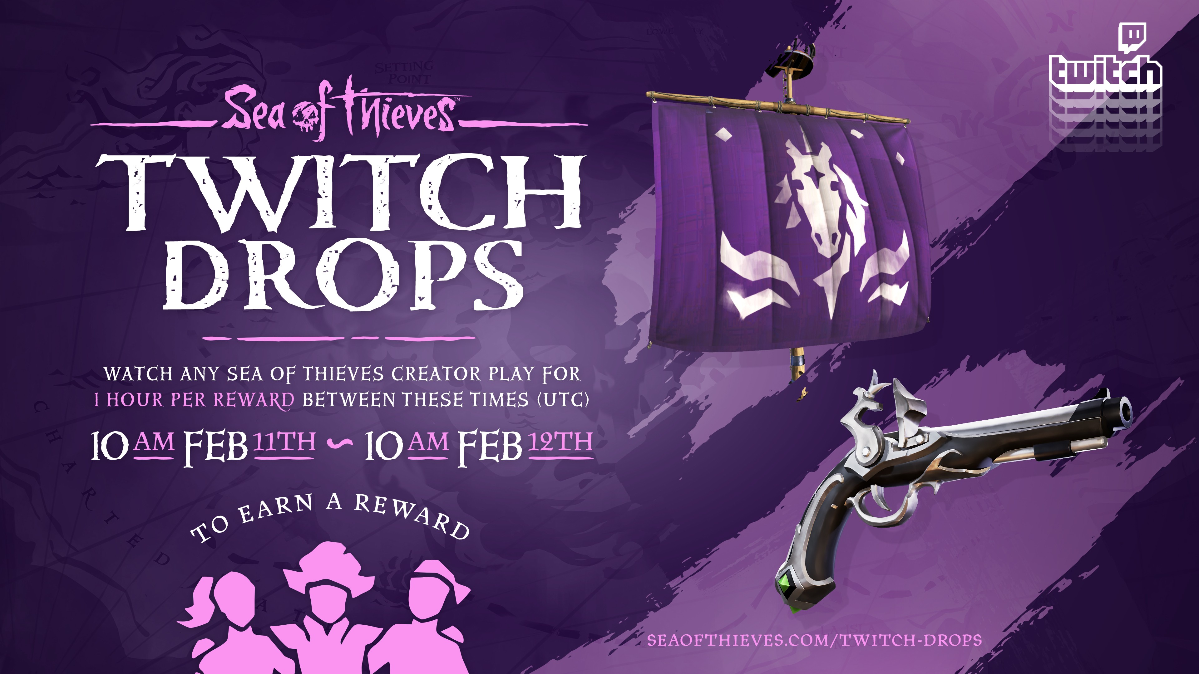 Adopt a purple monkey in Sea of Thieves with your Twitch Prime membership