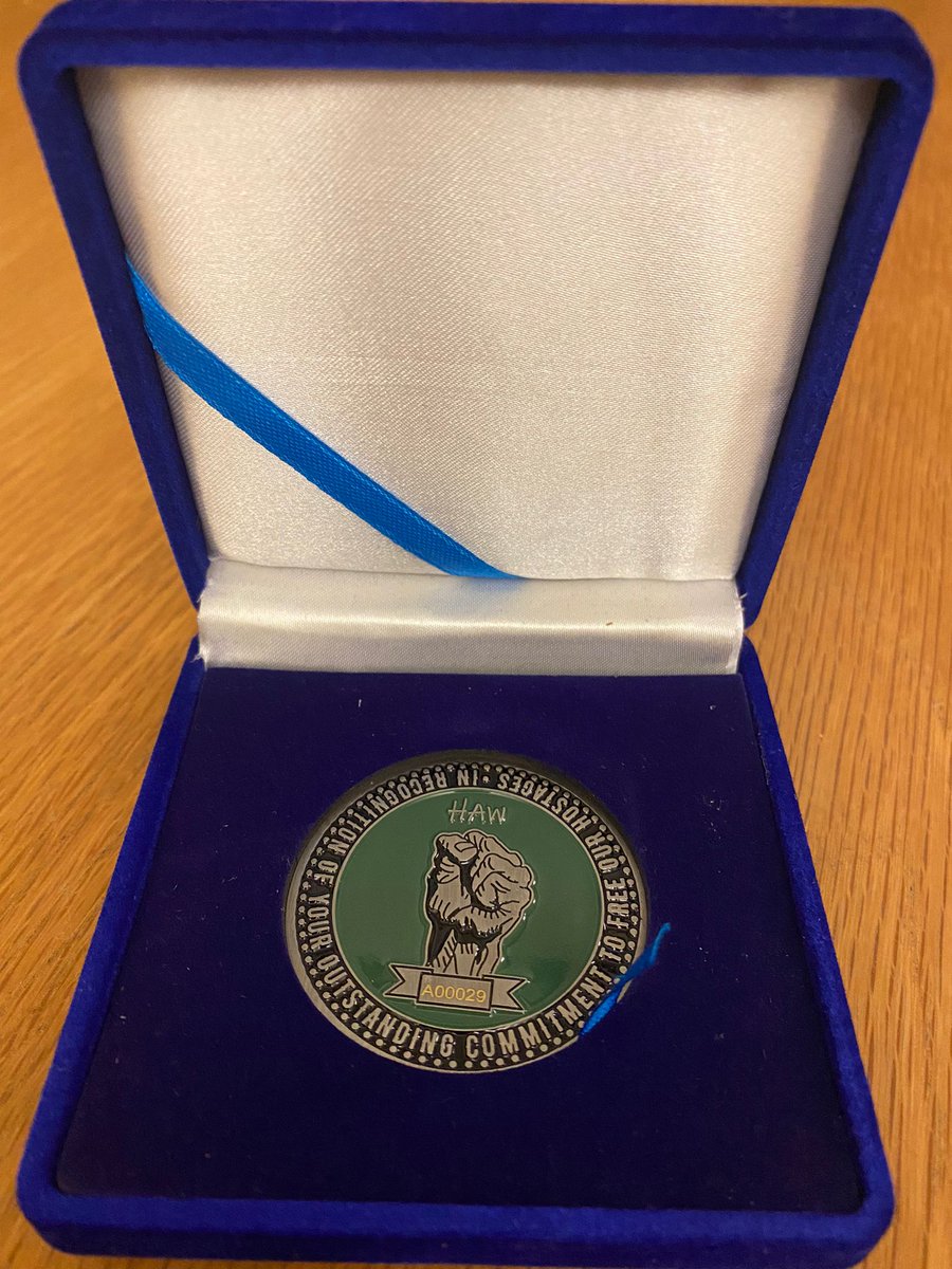 An amazing thing happened to me yesterday! I was humbled and honoured to receive an award from Hostage Aid World Wide <a href="/HostageAid/">Hostage Aid Worldwide</a>. 

I am the 29th person to receive this award from Nizar Zakka &amp; Geoff Dive for the part I played in Anoosheh's release from Evin prison. 1/2