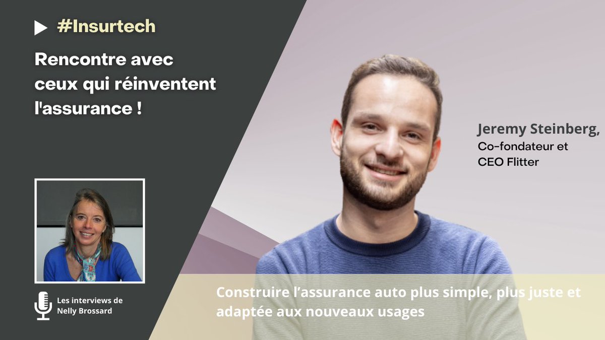 🎤🎙Découvrez l'interview de Jeremy Steinberg Co-fondateur et CEO de <a href="/FlitterFR/">Flitter</a> 

"...nous venons de lancer la première assurance pour véhicules connectés, en natif, le parc connecté auto est de 20 % aujourd’hui."

bit.ly/3DVSsYR

#insurtech