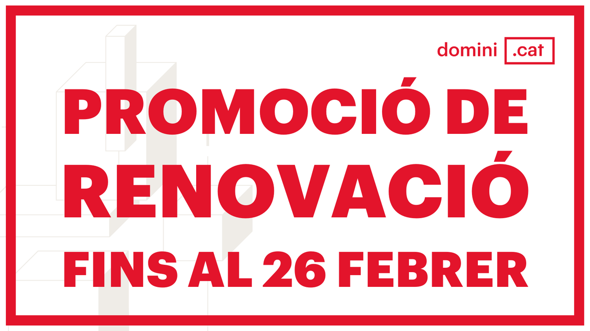 accentobert_'s tweet photo. 💥Tens un domini .cat? No et perdis la promoció de renovació!
📢Ja hem donat més de 460 codis de descompte. Encara no tens el teu?
👉Demana'l fins al 26 de febrer a https://t.co/MS57srKv4l https://t.co/omIUmTK44S