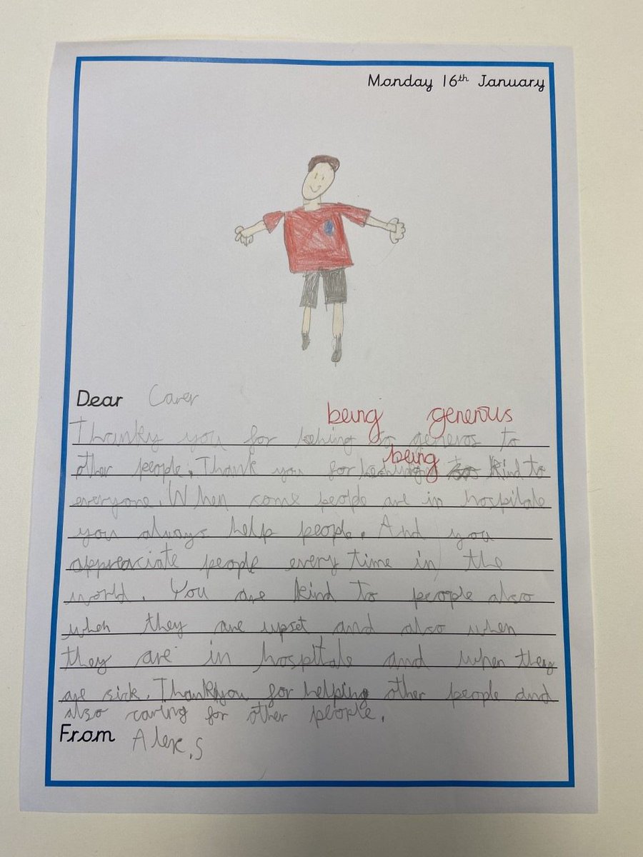 PAHospice's tweet photo. 💌 We’ve received heartwarming letters from the wonderful pupils at Cardinal Newman Catholic Primary School.  

“Thank you very much for looking after other people.” 

It’s an honour to touch the hearts of our youngest friends with some of the biggest hearts! 

#wordsofkindness https://t.co/NzqGilD4rG