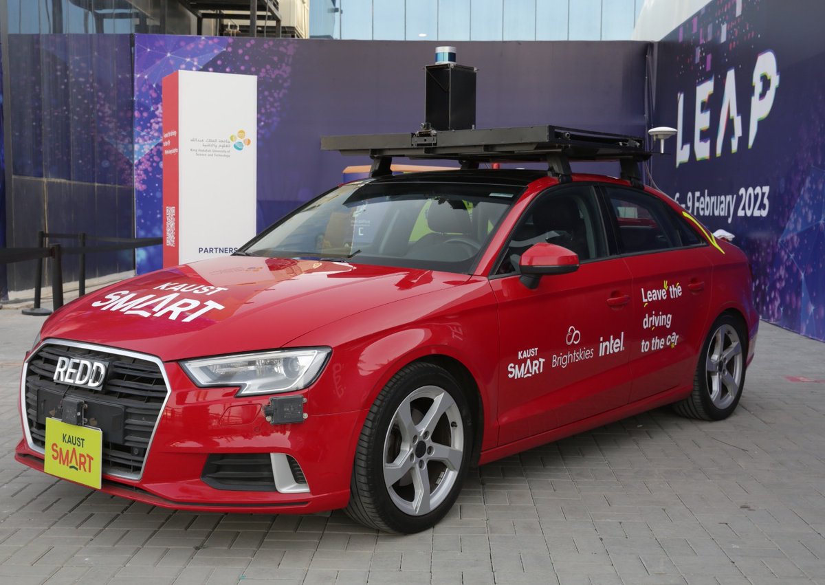 KAUST_News's tweet photo. Don't miss #KAUSTSmart #autonomous car displayed at #LEAP23. The university Researchers, staff & startups pushed the limits in advancing autonomous driving to the next level & contributed to the #SaudiVision2030 by localizing this capability & engaging local talents.
#KAUSTatLEAP https://t.co/vB7EpTCxi2