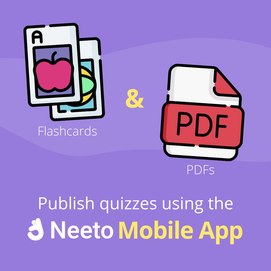 Experience Neeto at your convenience! Create online flashcards directly on your phone, or create a quiz and share it as PDF to your school's learning platform 📱👌 #teachers #edtech #edutwitter