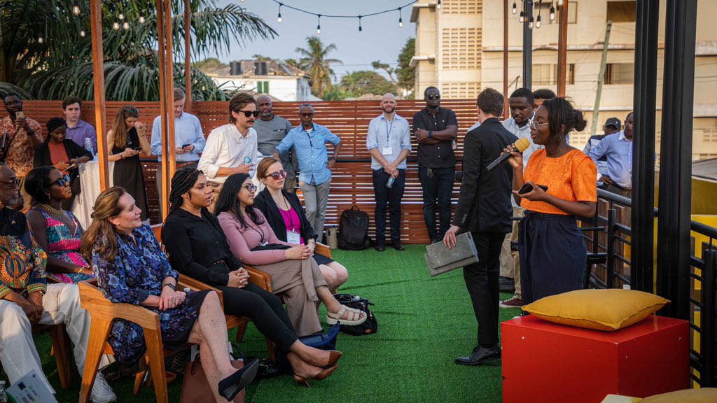 Amazing to hear the next generation of Ghanaian entrepreneurs share their experiences and ideas at @ImpactHubAccra. Our #PODGhana Delegation was very fortunate to learn about these exciting start-ups and how these innovators plan to sustainably scale their businesses.