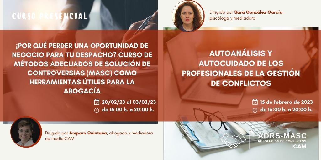 icam_es's tweet photo. Métodos adecuados de solución de controversias y autoanálisis y autocuidado de los profesionales de la #mediación.
Descubre los cursos que nos propone #MediaICAM
https://t.co/SBq3OiomLs
https://t.co/2hPTvXCoym https://t.co/KeGCiS8EXu