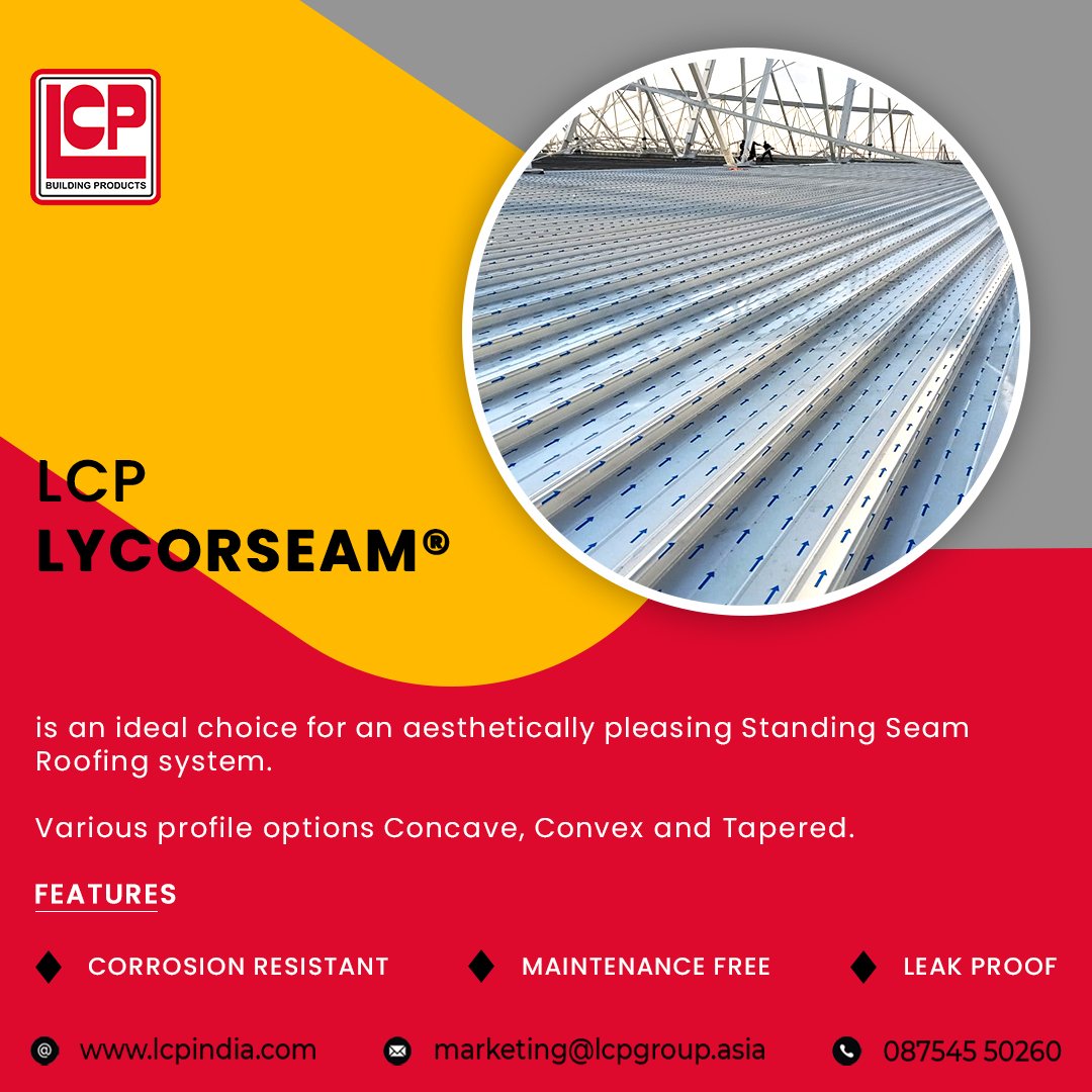 LYCORSEAM® metal roofing profiles come in three varieties - Concave, Convex, and Tapered. Each option offers unique benefits, depending on the needs of the homeowner. This product makes it ideal for climates that experience heavy rains or snowfall. 
#lycorseam #roofingsystem