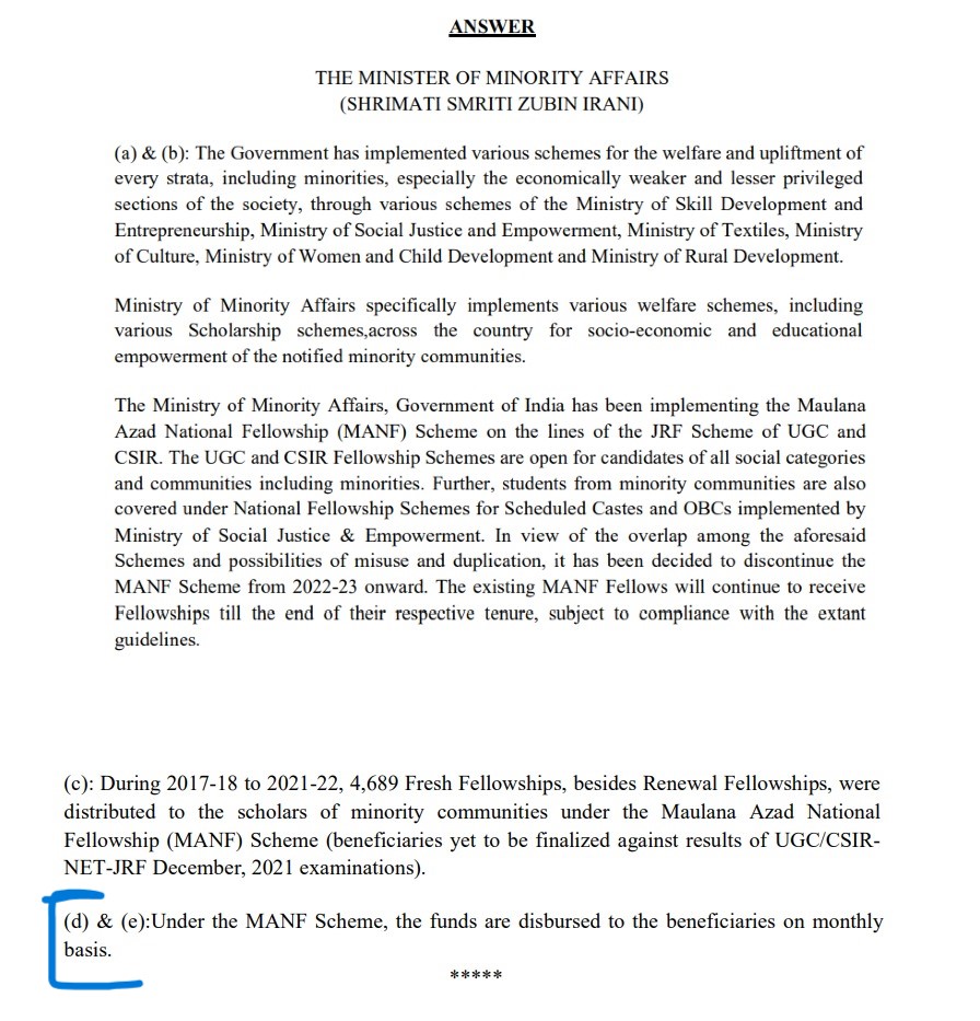 shahrukh_eflu's tweet photo. Respected authority, kindly look into this. MANF candidates have not received the fellowship for the last 6 months or so. Under such circumstances, these statements made us feel more dejected. It is like rubbing salt on our wounds. #MANF https://t.co/J87EzIBpSI