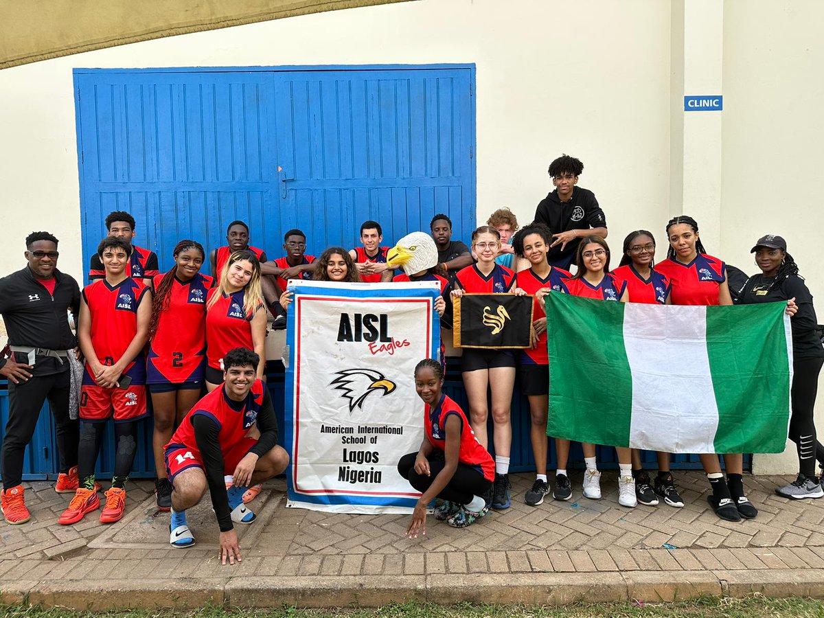 aislagos's tweet photo. We are thrilled to welcome back our High School students this week who attended the Boys and Girls Basketball WAISAL tournament in Ghana.
Our AISLagos Eagles played great and showed wonderful sportsmanship! What an awesome All-Star Team!! #GoEagles 🏀🙌
#WAISAL2023 #AISLagos https://t.co/h5cP0HHUAK