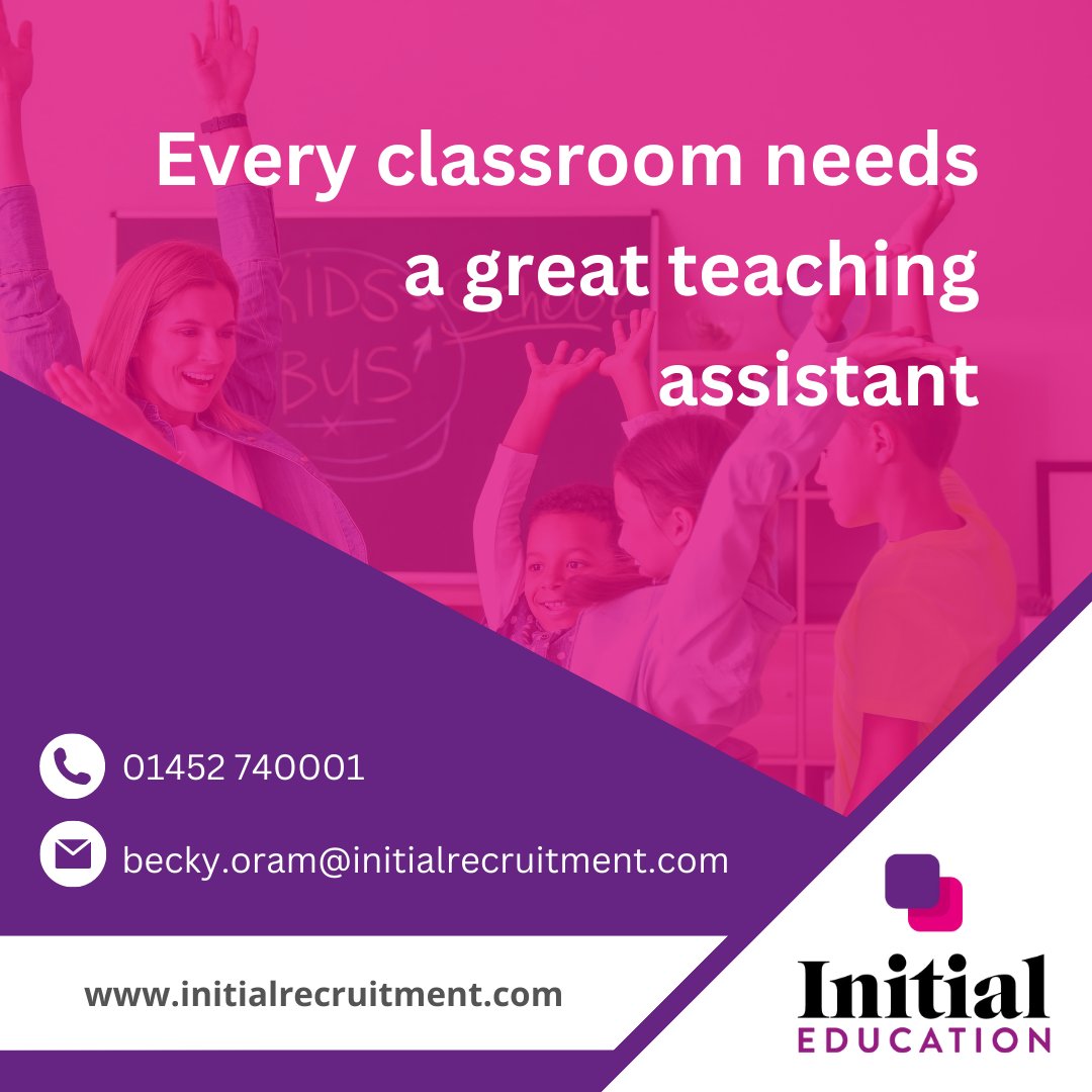 To be a #teachingassistant you only need three months' experience of working with children in any capacity within the last three years.
Why not give it a go? 👩‍🏫👨‍🏫🧑‍🏫

#teaching #gloucester #ta #classroom #classroomsetup #classroominspiration #supplyteacher #senteachingassistant
