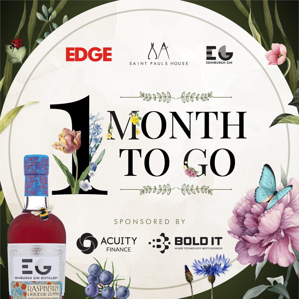 EDGE_Creative's tweet photo. One month to go until our next #EDGEEvent!
Join us at @SaintPaulsHouse on Thursday, 9th of March and "Let Your Network Bloom".
🤝 Sponsored by our amazing clients @acuity_finance and @boldit_.
🥂 Gins provided by @Edinburgh_Gin.
Secure your spot ➡️ https://t.co/fBr5U09HG0 https://t.co/Wf2qAQiF5u