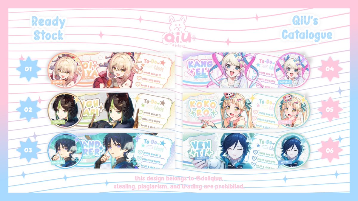 help rt please? ♡

hai! aku ada ready stock layout 2d genshin + kokoro &amp; kangel with price 12k! bisa di take jam 19:00 WIB atau booking +2k yaa. aku avail by req juga nambah 2k <3
pay via all e-wallet &amp; avail QRIS! met jajan ol ☆

#zonauang #zonajajanᅠᅠᅠ
