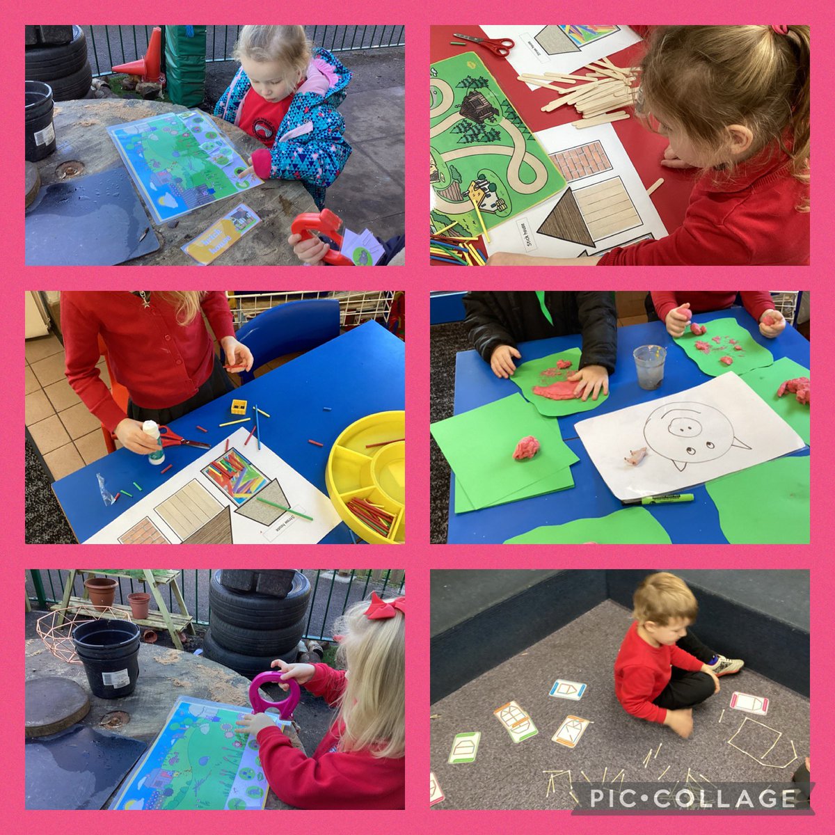 Reception have enjoyed  all the Three Little Pigs activities.