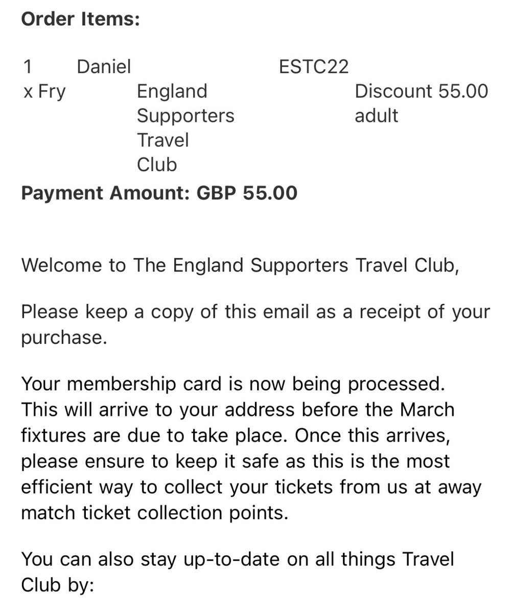 CllrDanielFry's tweet photo. That’s England Travel Club membership sorted for another 2 years! #FollowEnglandAway #Block109 https://t.co/xqT25CJtCP