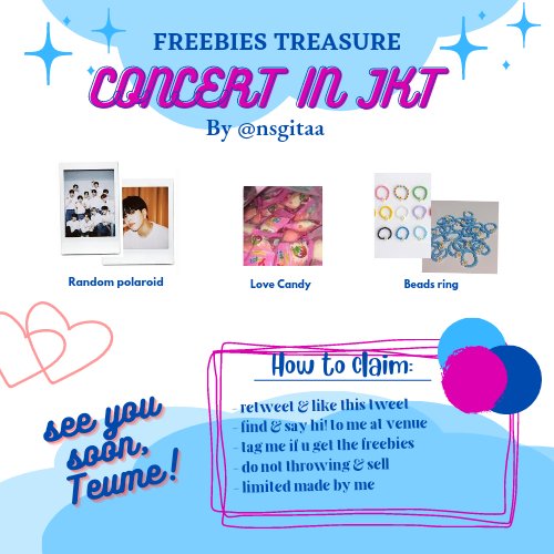 sweeetje's tweet photo. RT &amp; like are very appreciated💙

✨️FREEBIES TREASURE HELLO IN JKT✨️ by. @nsgitaa

📍 ICE BSD, Tanggerang
🗓️ DAY 2 (19 Maret 2023)
⏰ TBA

💙 Detail on pics
💙 Limited Stock

See you Teume💎💙

#TREASURE_HELLOinJAKARTA
#TREASUREINJAKARTA https://t.co/verk6nI7Xo
