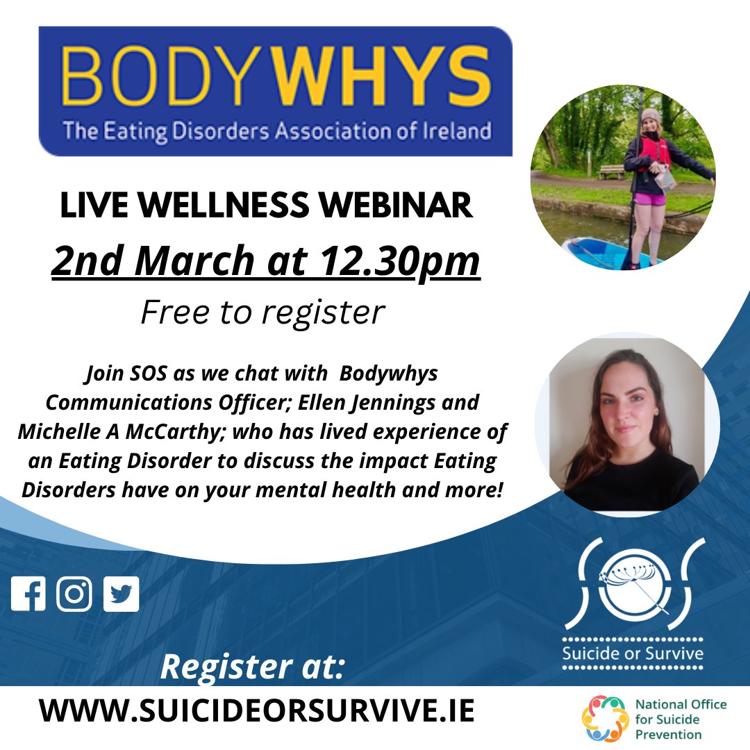 Bodywhys on Twitter "💻 We are excited to join SuicideorSurviv for