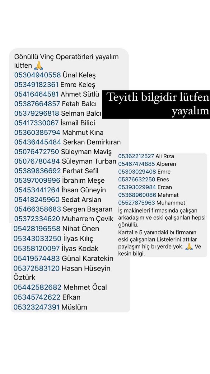 sevvaltopcuoglu's tweet photo. Gönüllü vinç operatörleri yayalım lütfen🙏🏼 #depremsondakika #AFAD #afaddeprem #depremden https://t.co/aL5YI3jQQQ
