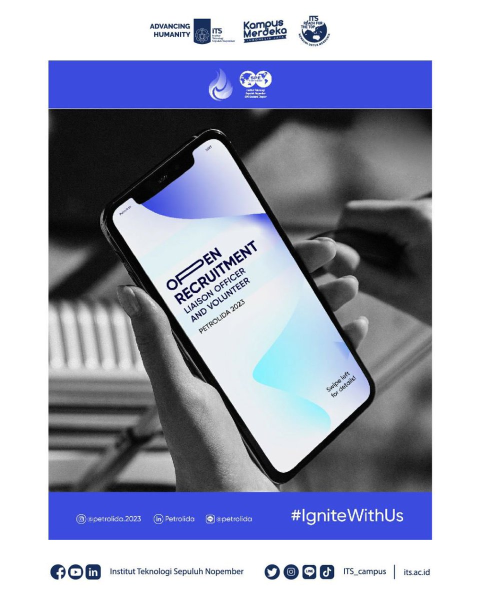 its_campus's tweet photo. Register now through the link below:
https://t.co/TF0PLilf8U

Don't miss out the last opportunity to be a part of the Petrolida 2023 team!

#Petrolida2023
#SPEITSSC
#IgniteWithUs
#ITSSurabaya #ITSCampus https://t.co/zP6cqFaCSc