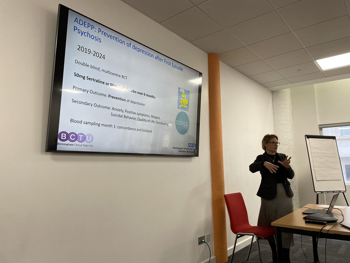 <a href="/RachelUTG/">Rachel Upthegrove MBE</a> kicking off our <a href="/Adepp_Trial/">ADEPP Trial</a> investigator day! Excited to meet the ADEPP team in person!