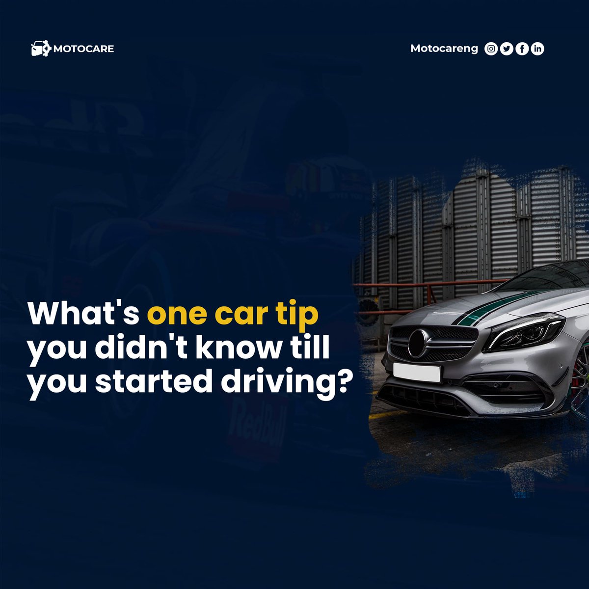 motocareng's tweet image. What&apos;s that one tips about cars you didn&apos;t know till you started driving?
Share your experience today with us 😉!!.

#Motocare 
#drivers 
#automobileengineer 
#tech
#Product