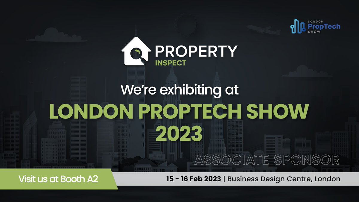 inspectapp's tweet photo. Property Inspect is excited to be an Associate Sponsor of the London PropTech Show, 15th - 16th February at Business Design Centre, London.
Feel free to stop by Booth A2 and meet the team!
Register here: https://t.co/k3B0jW4FfK
#Proptech #PropertyInspection #LondonPropTechShow https://t.co/yKc0p3tC4p