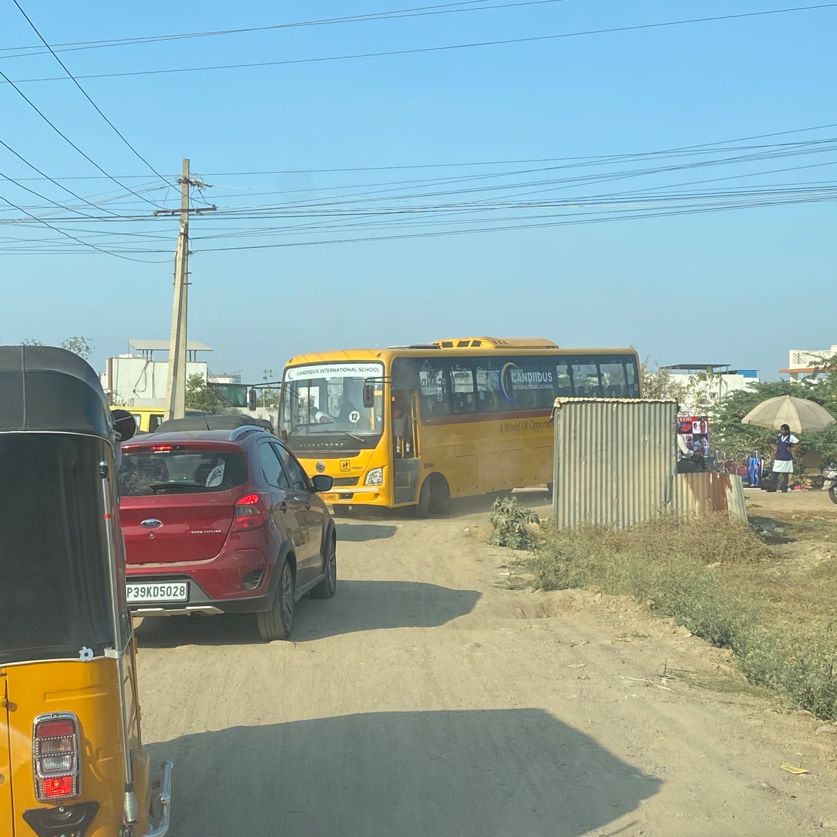 ragpolisetty's tweet photo. @AmeenpurM  frequent traffic jams at ameenpur - Beerumguda road. Need one person to be thr and assist the vehicles until the direct route is restored. Plz check 
@spsangareddy https://t.co/YYp3U9WvKB