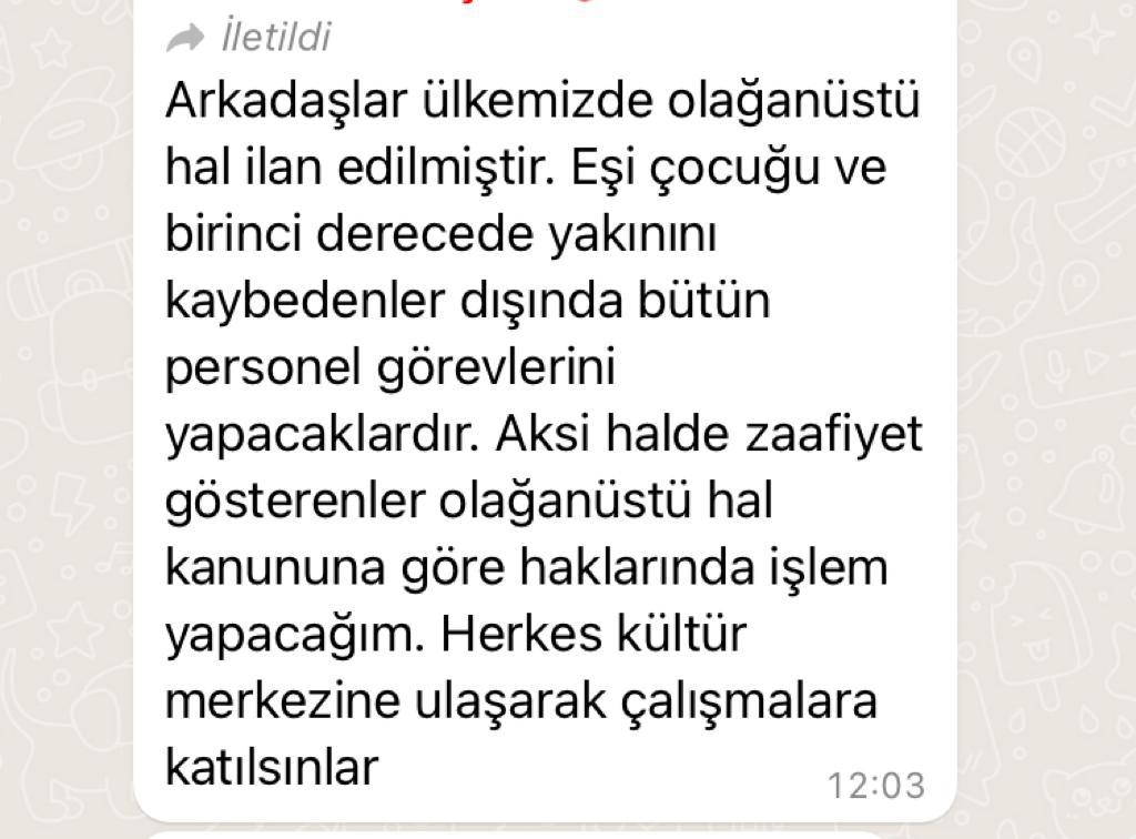 Samandağ kaymakamı'nın tutumu bu şekildedir. Sayın kaymakamımıza Samandağ'daki memurların duyurusudur. " Göçük altındayız. Hakkımızda işlem başlatılmaması adına görevlerimizi icra ederken kullandığımız araçları göçük altına ulaştırmanızı rica ederiz. steteskop, bilgisayar vb. "