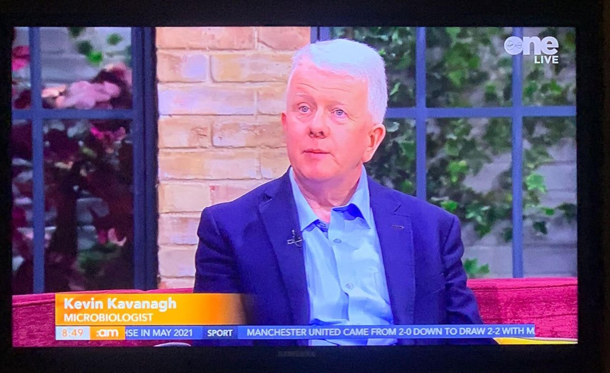 Prof. Kevin Kavanagh as guest speaker on @IrelandAMVMTV this morning discussing the science behind the fungus featured on hit series 'The Last of Us'. 🍄 @MaynoothBiology @MaynoothUni