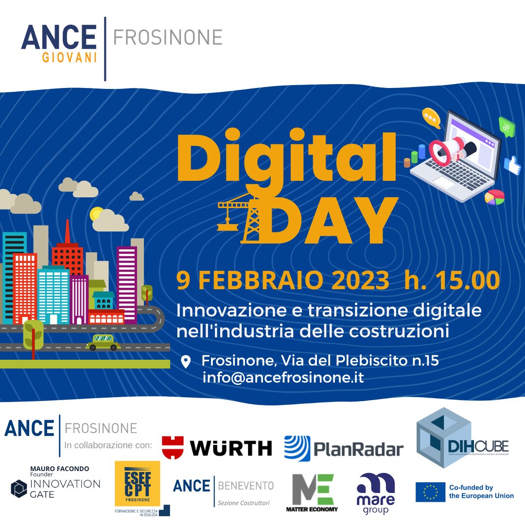 AnceFrosinone's tweet photo. Ci siamo ! Il grande giorno è arrivato, mancano davvero poche ore!
#ance #ancefrosinone #ancegiovanifrosinone #digitalday #innovazionedigitale #edilizia #mondodellecostruzioni #software #metaverso #planradar #dihcube #mattereconomy #nuovaera https://t.co/OA4DyFJ9Lb