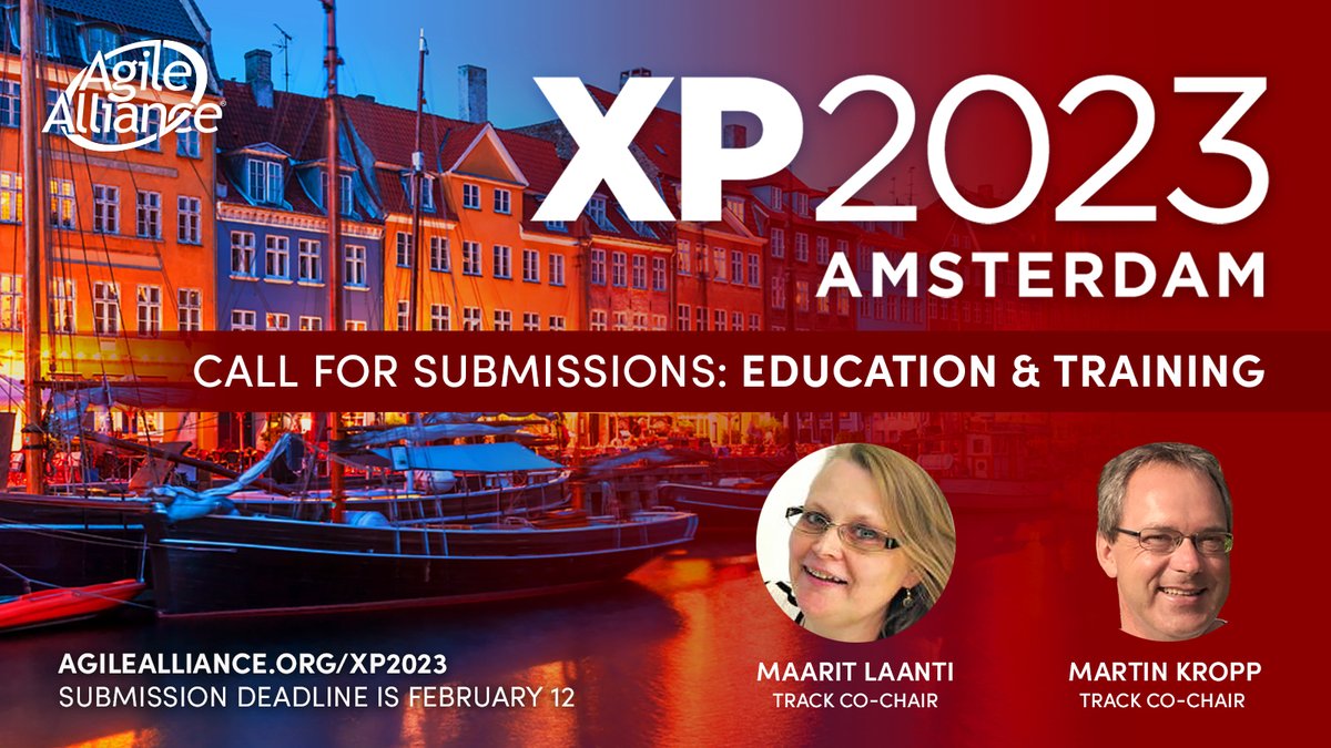 👉 The call for submissions is still open! 👈
Do you have experience with #Agile in #Education or #Training? Our co-chairs <a href="/MaaritLaanti/">Maarit Laanti</a>  and <a href="/MartinKropp3/">Martin Kropp</a> are looking forward to seeing your talk proposal come! Submit now: lnkd.in/eYMVncqs