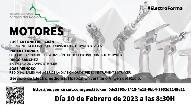 HospitalUVRocio's tweet photo. 🔴Este viernes día 10, nueva sesión de #ElectroForma organizada desde nuestro servicio de #ElectromedicinaHUVR. Puedes seguirla en directo👇 https://t.co/5vbPNb41qy