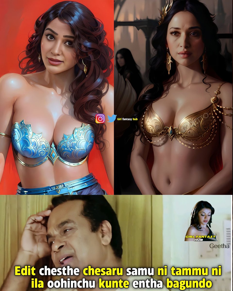 girlfantasyhub's tweet photo. Mamuluga levu ga Samantha Tamanna structure lu solid 
#samanthahot #TamannahBhatiahot https://t.co/Lot5q8ZD9n
