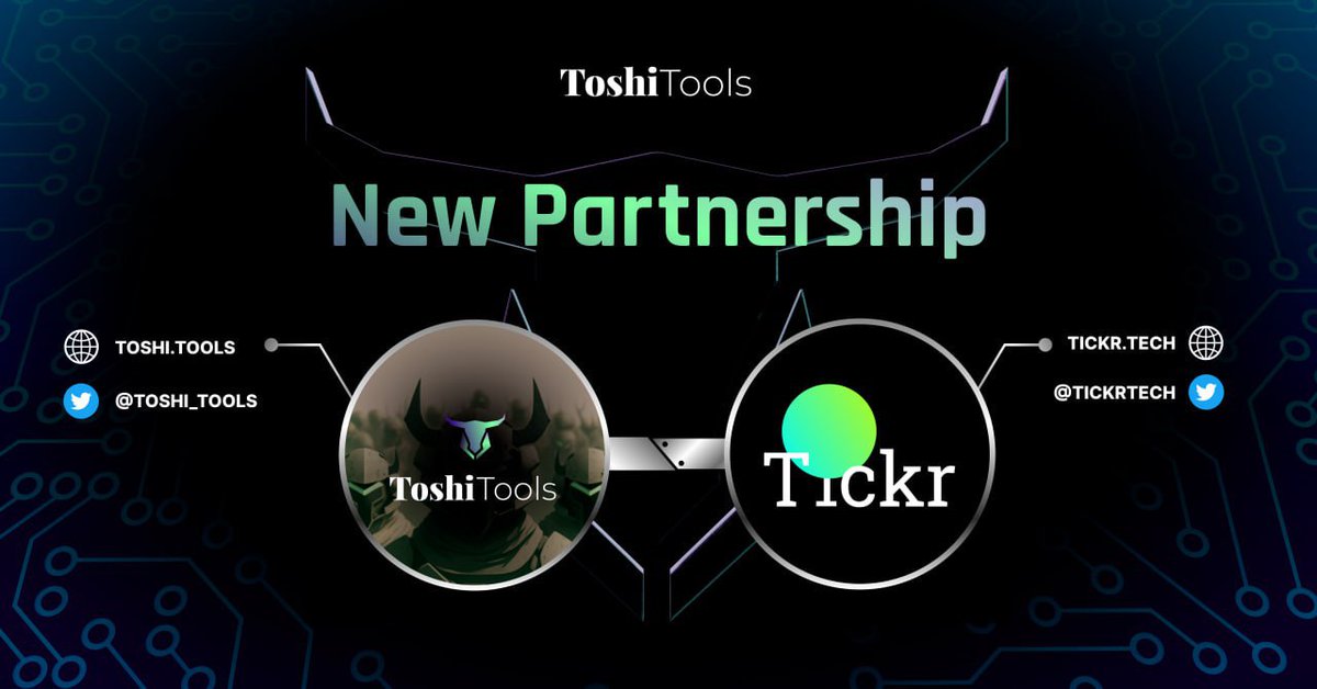 $TOSHI x $TICKR 🆕

Toshi Tools and @TickrTech join forces 🤖

Tickr is an AI-powered investment platform that provides valuable insights and analysis on crypto tokens to help make informed investment decisions.

tickr.ai

#ToshiTools #Tickr #ArtificialIntelligence