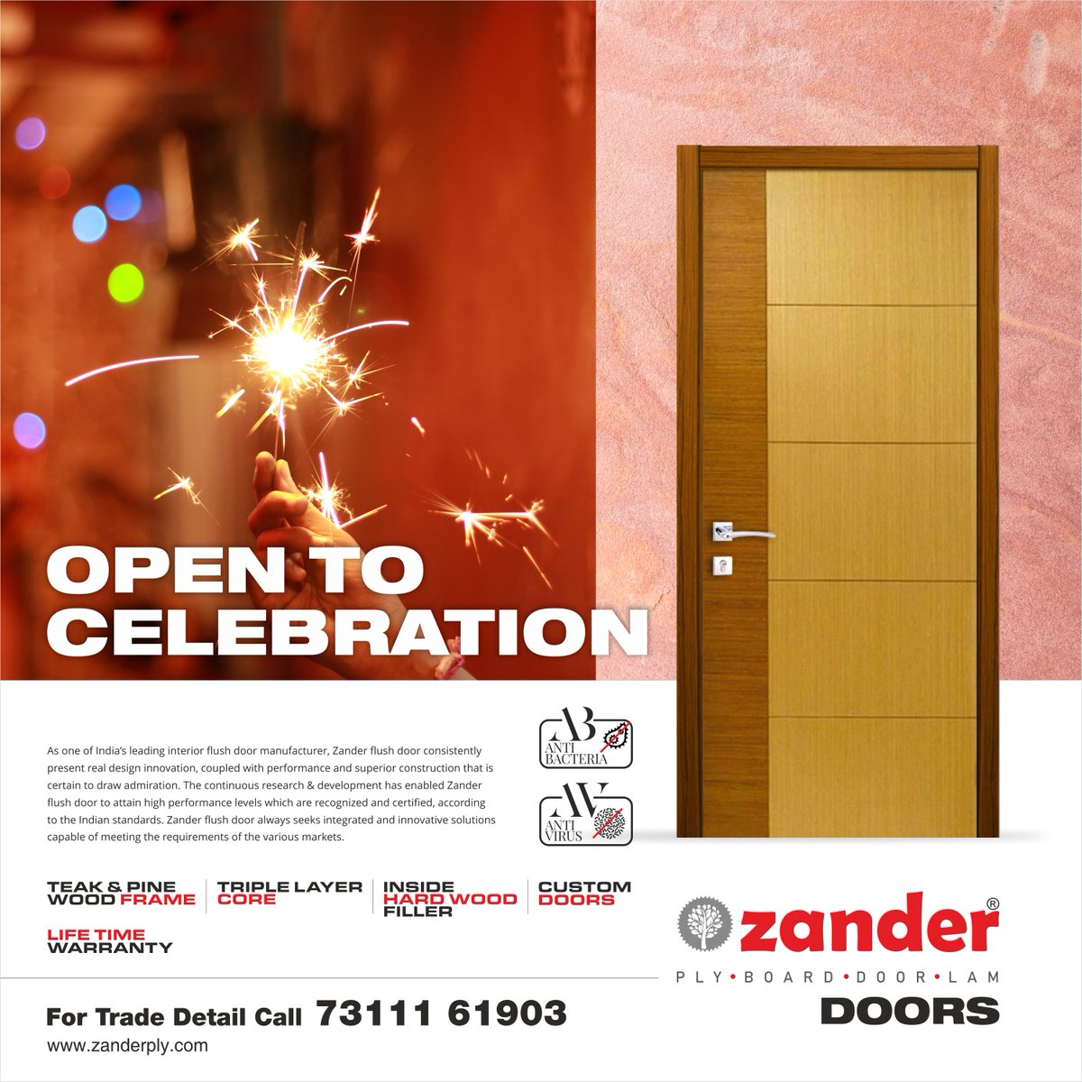 zander_ply's tweet photo. Open to Celebration😀😀
Get the "Z" factor advantage
Anti Virus
Anti Bacteria
'
'
For products details.
Phone: 7311161903
#furnituredesign #homedecor #homedecor #homeimprovement #celebrationtime #celebration #happymoments #graphiccontent #woodwork #zanderply #gorakhpur https://t.co/4gpyTfTySW