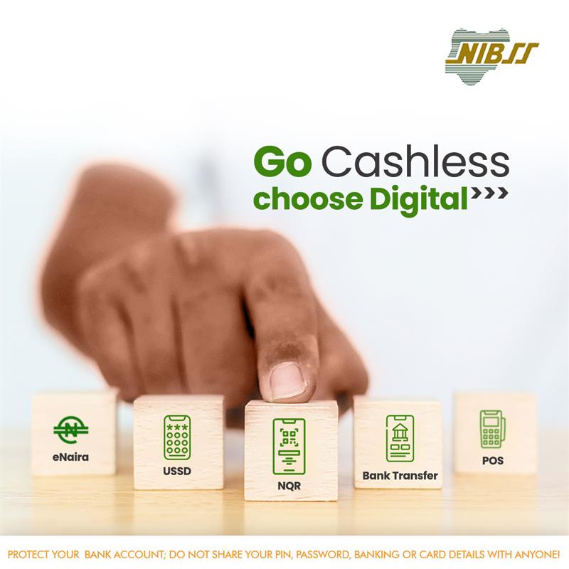 Go cashless, choose digital.
#gocashless #digitalpayments #pos #nqr #ussd #enaira #banktransfer #nibssplc #NIBSS