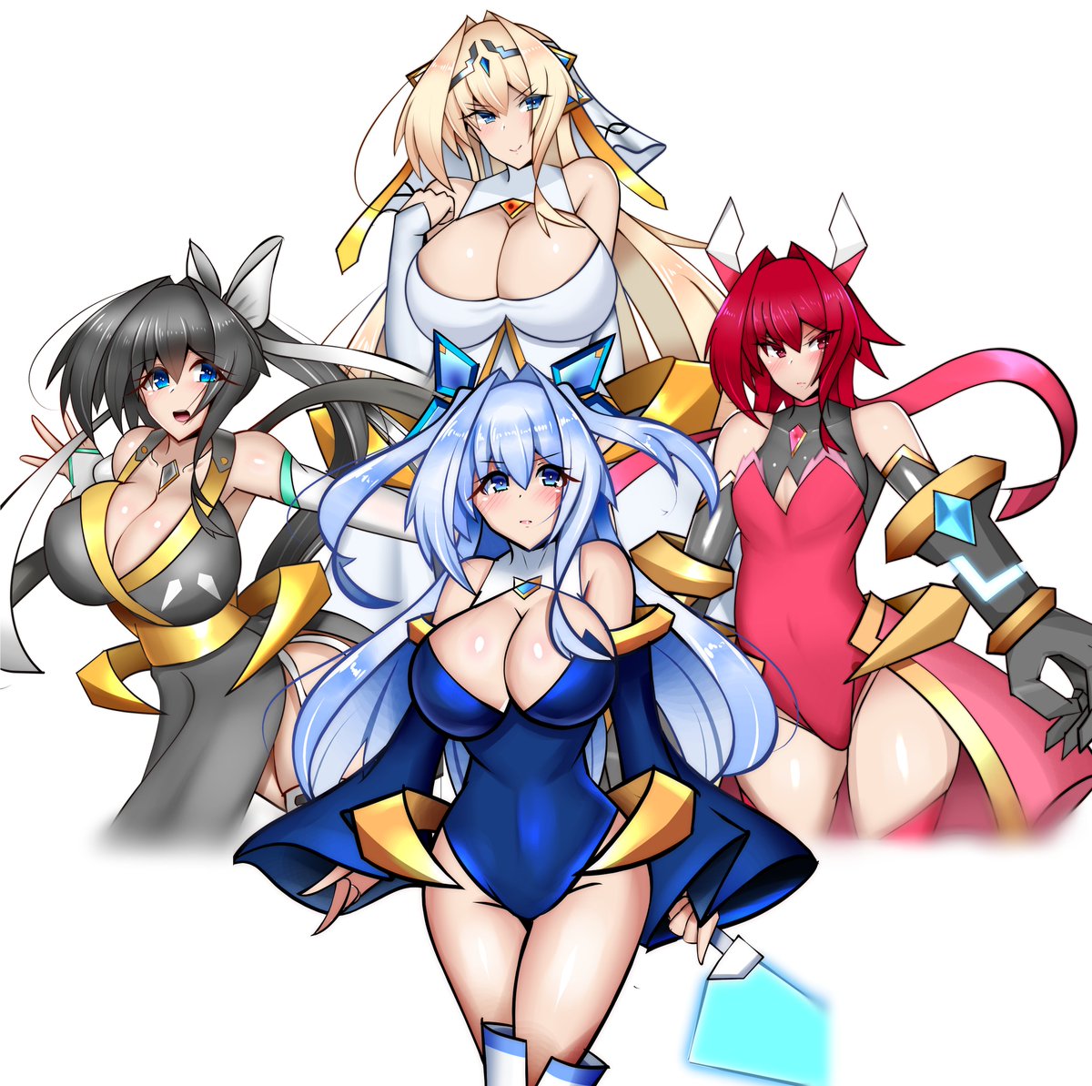 うちの変身ヒロインレヴェリーヴァイスの基本フォーム&原初の3フォームの初期版と現行版。
5年も経てばいろいろ変わりますよね(*'ω`) 