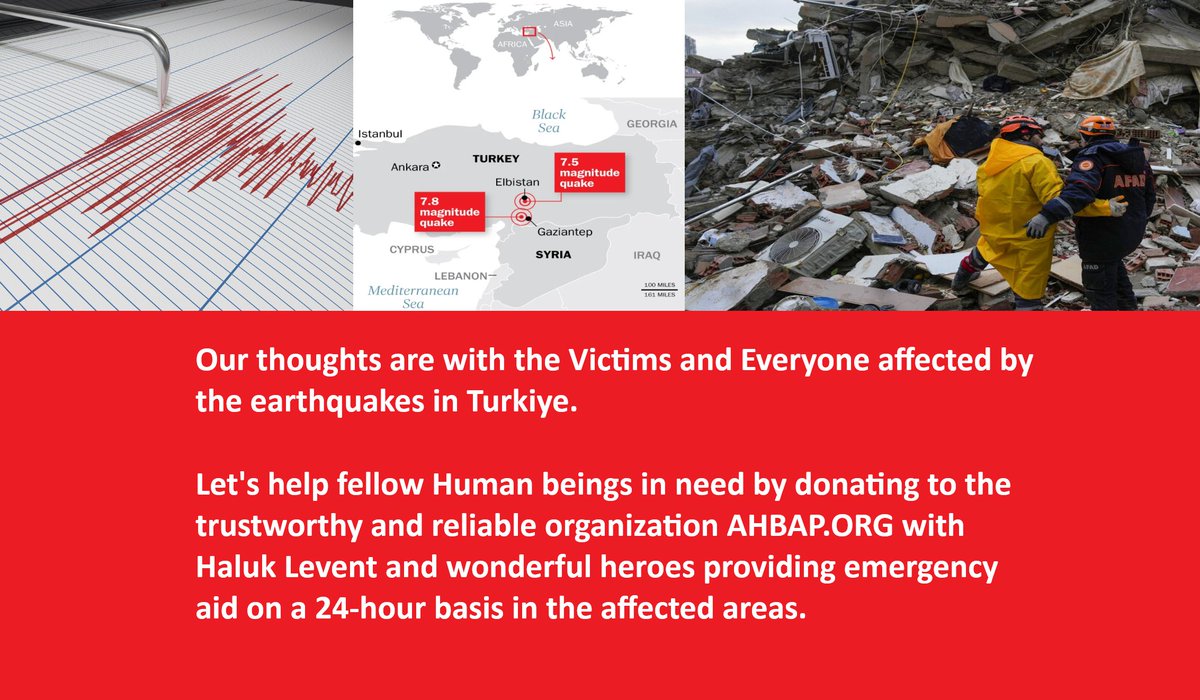 Fidexbank's tweet photo. Our thoughts are with the Victims and Everyone affected by the earthquakes in Turkiye😥

Let's help by donating to the trustworthy organization https://t.co/NnhIb44BPF with @haluklevent  &amp; other heroes providing emergency aid 24/7.

#DEPREMOLDU #BreakingNews #Crypto #TurkeyQuake https://t.co/hrY72mBxAg