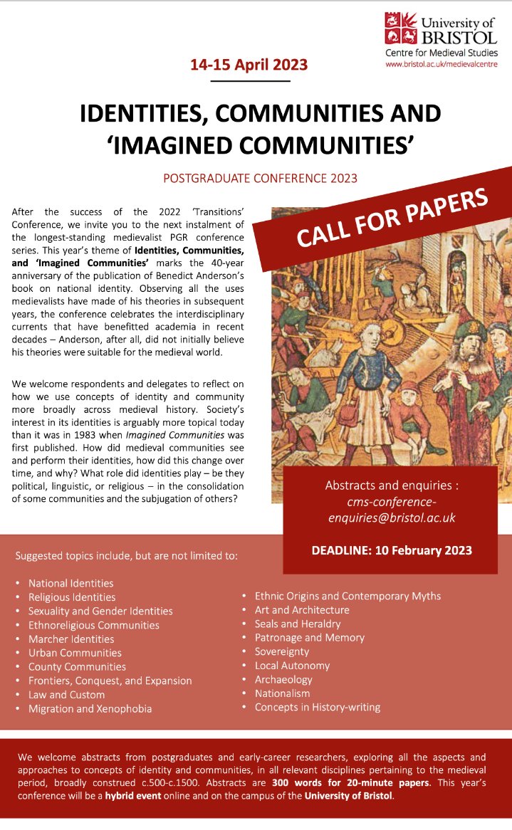 Bristol PGR Medieval Conference 2025 tweet media