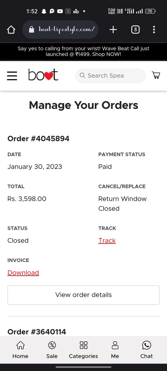 PMS210's tweet photo. @boAtSupport1 @hkal58577973 I have raised request for replacement today then they are showing not allowed for the replacement. Please help me for the replacement of product as there is issues in the product not working properly. Please stop to cheat customer @UfterYou @RockWithboAt @ConsumerReports https://t.co/cWvfBGJ7NI